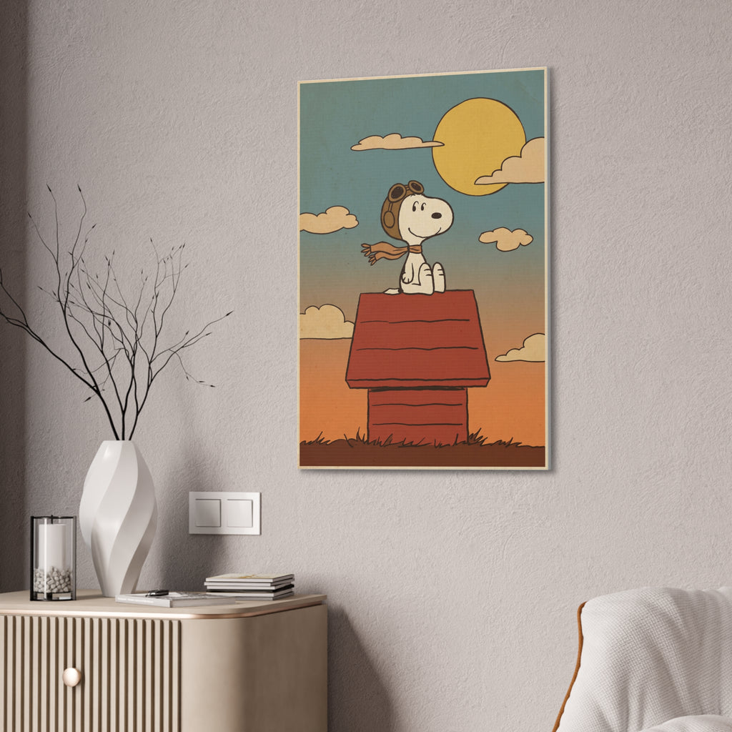Snoopy Flying Ace Illustration Canvas