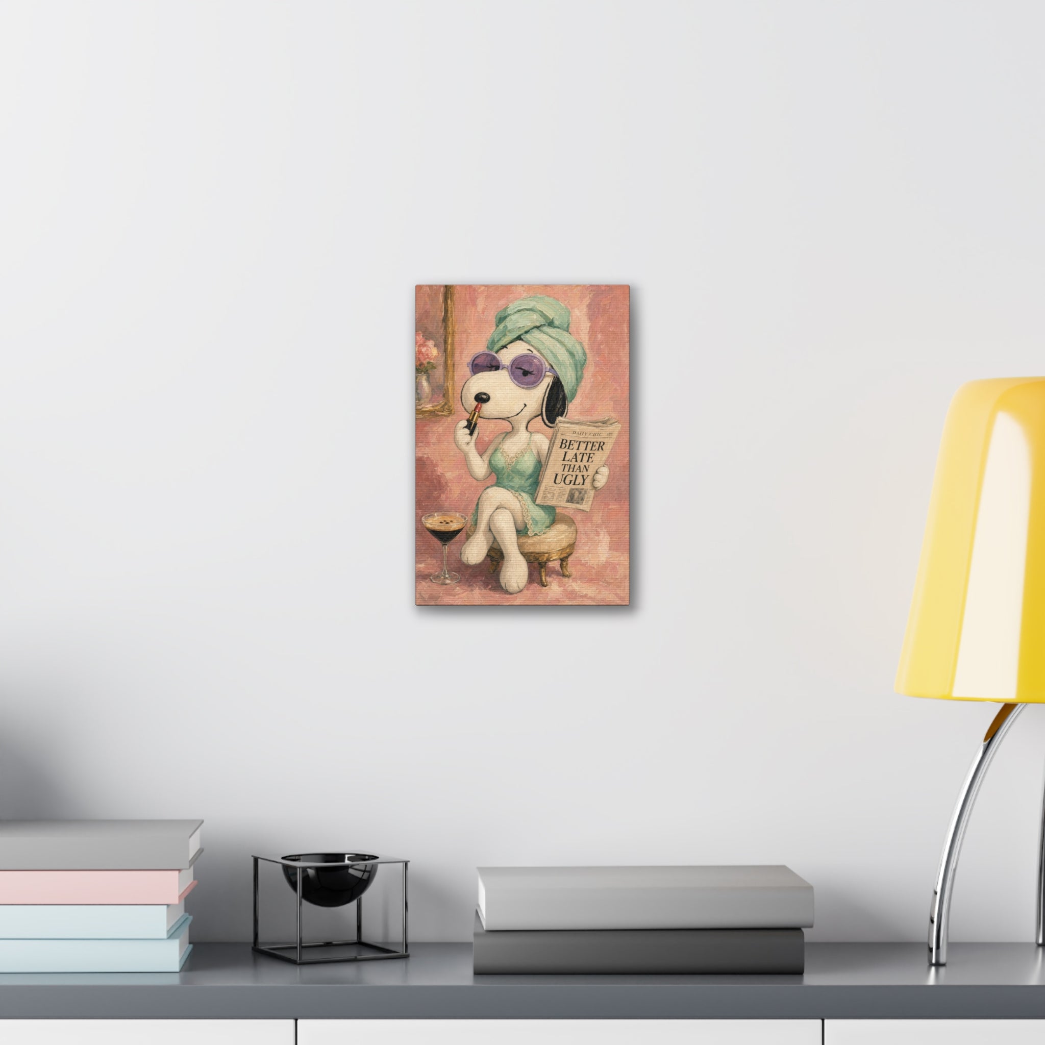 Snoopy Glamour Illustration Canvas