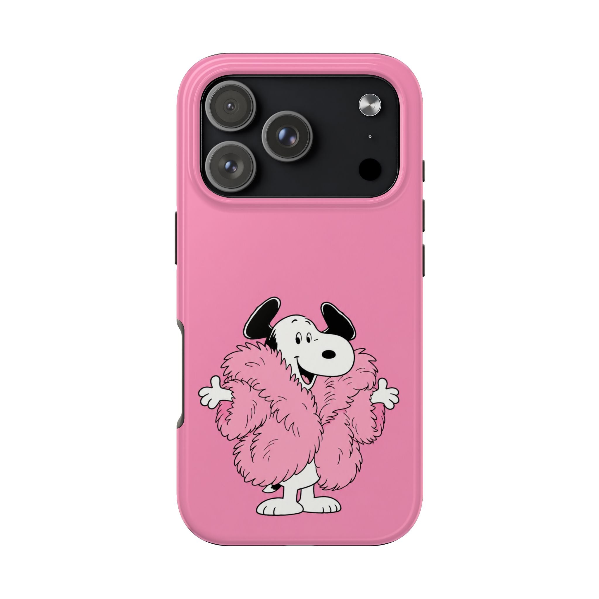 Pink Fuzzy Coat Case