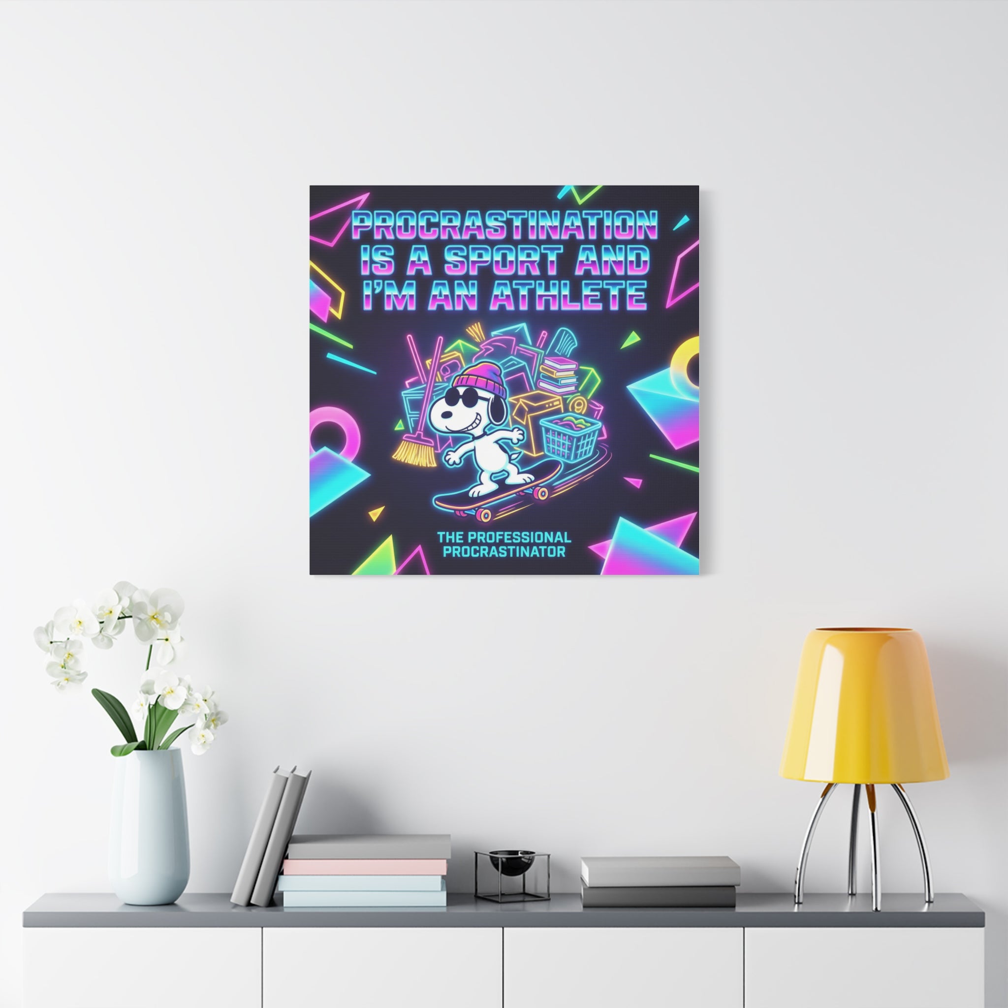 Procrastination Sport Snoopy Canvas