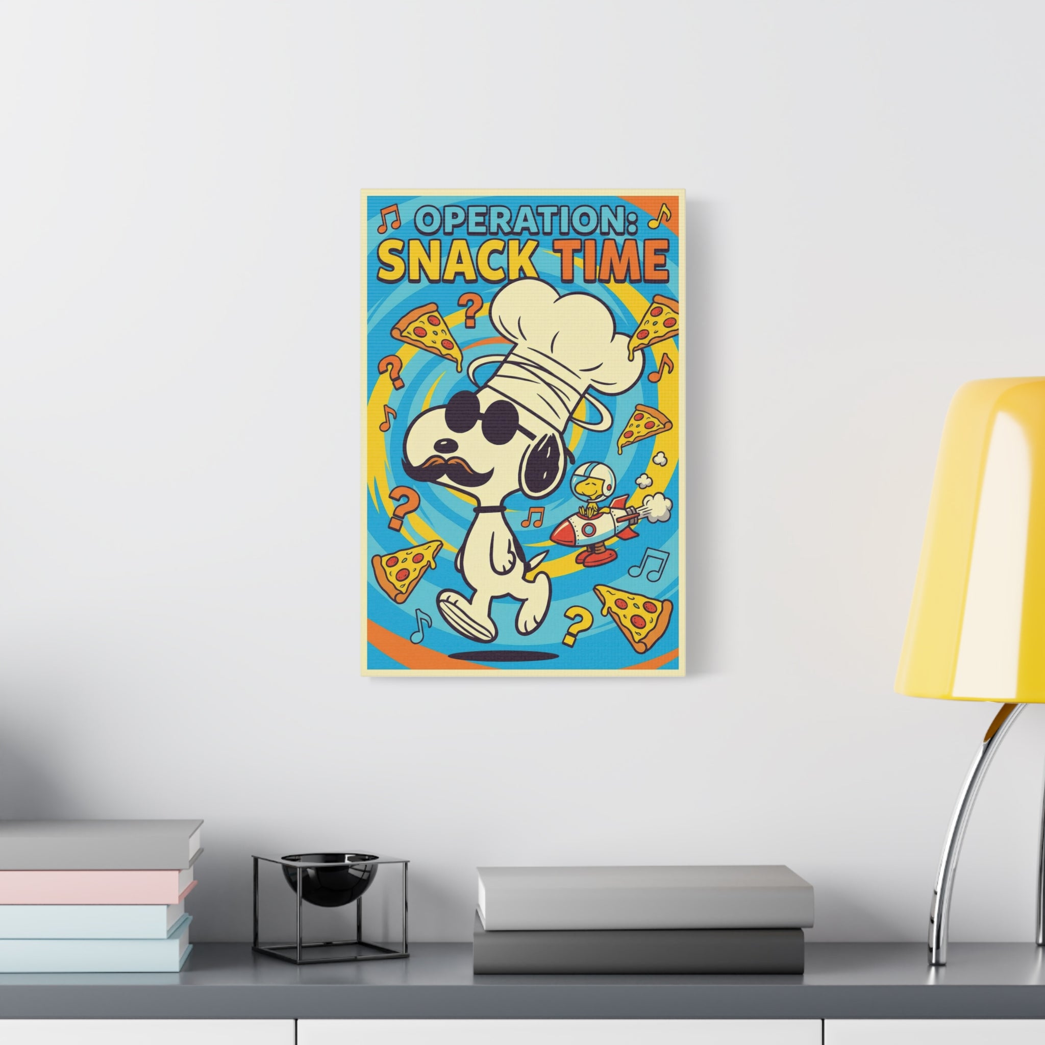Snack Time Pizza Canvas