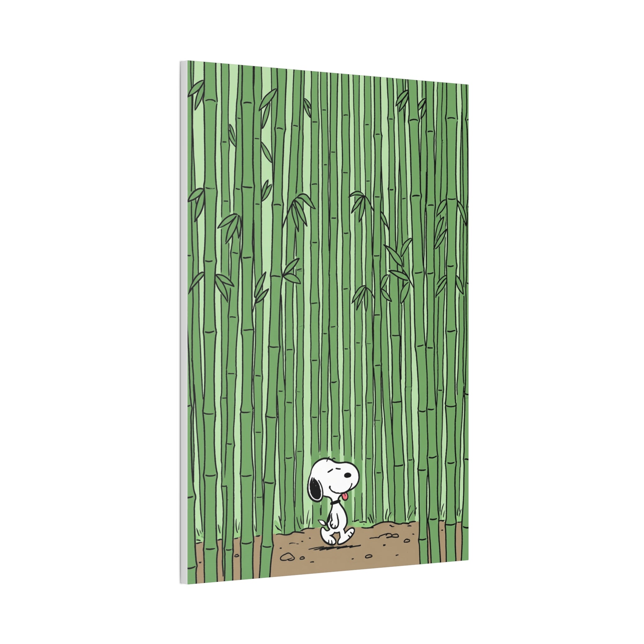 Snoopy in Bamboo Forest Canvas