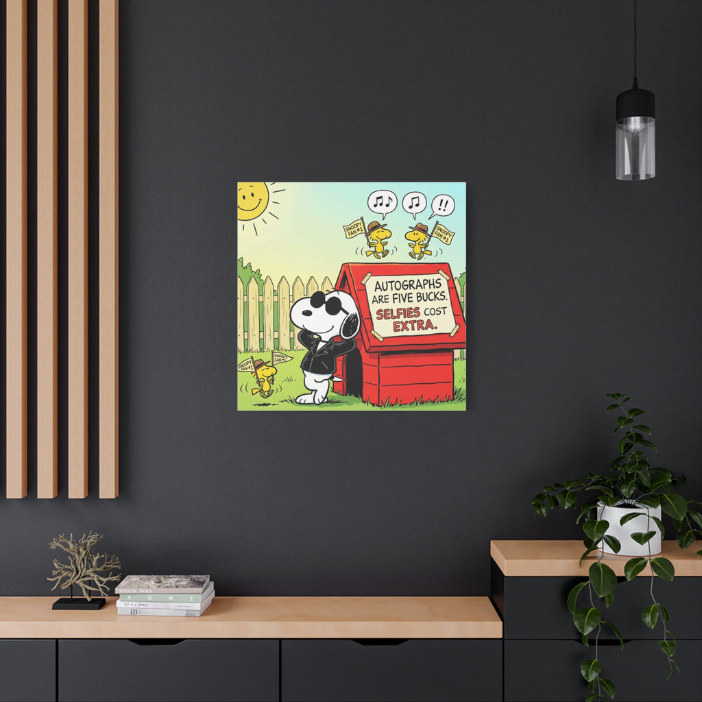 Snoopy Selfies Canvas