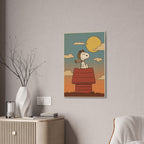 Snoopy Flying Ace Illustration Canvas