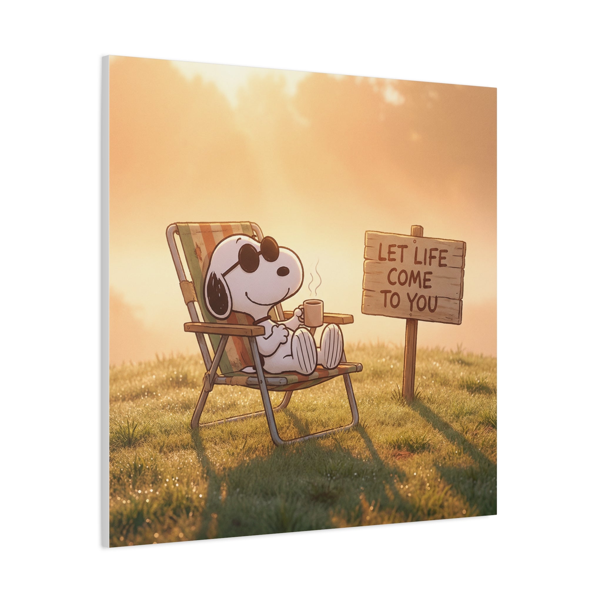 Relaxing Snoopy Canvas