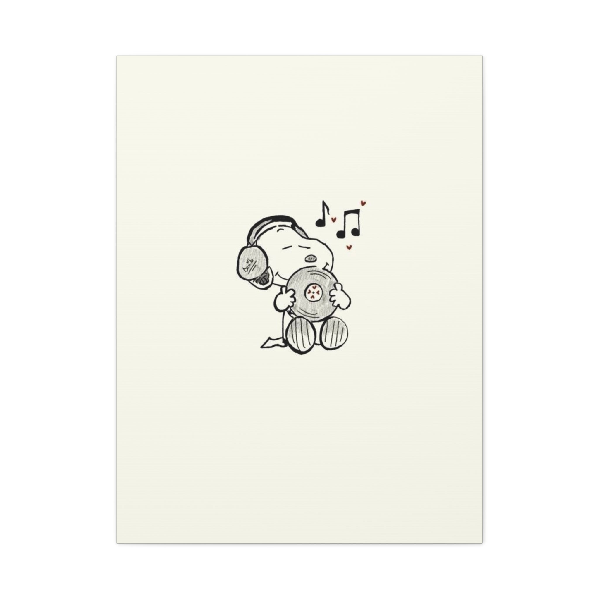 Sleeping Dog Headphones Canvas