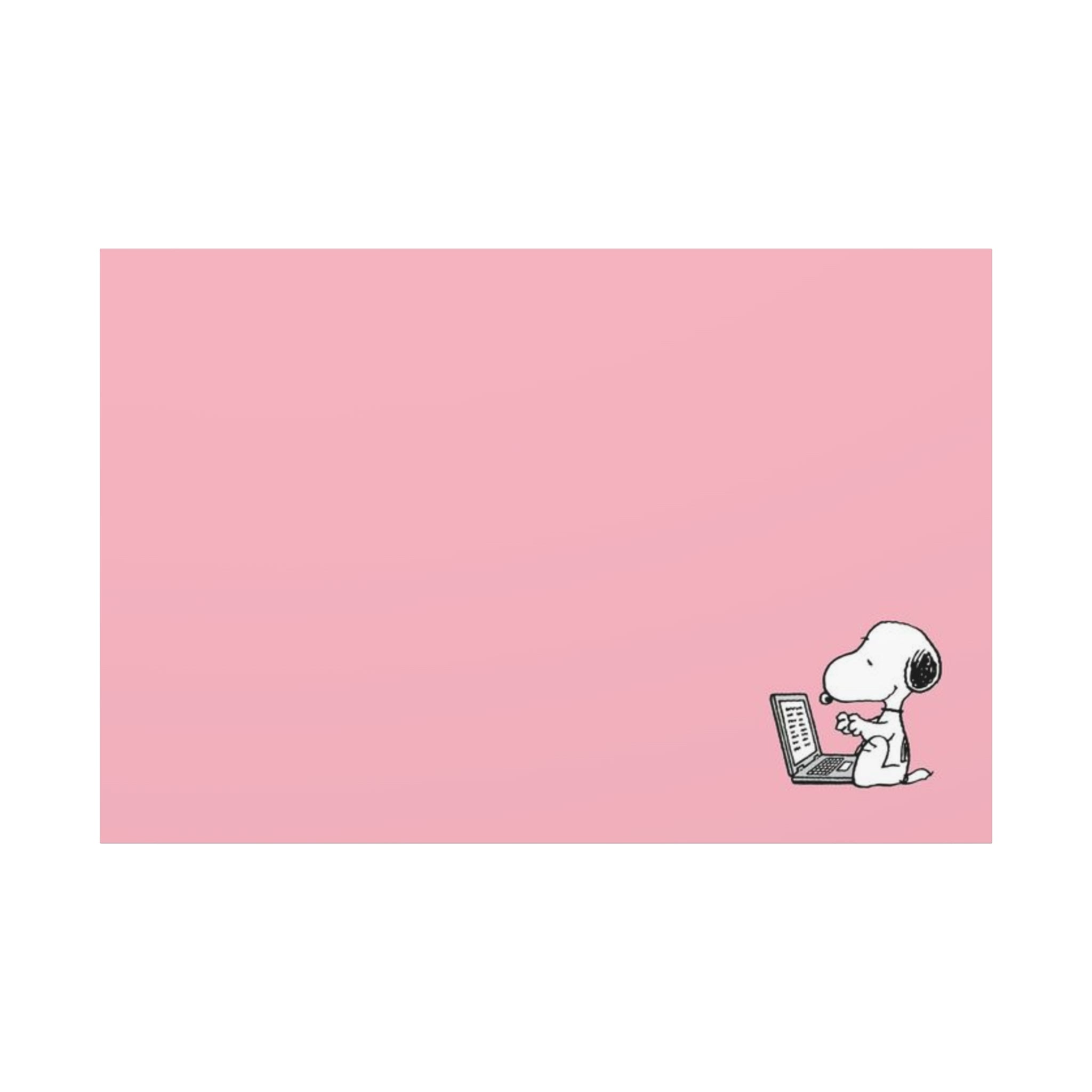 Snoopy on Laptop Canvas