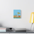 Fishing By Pier Canvas