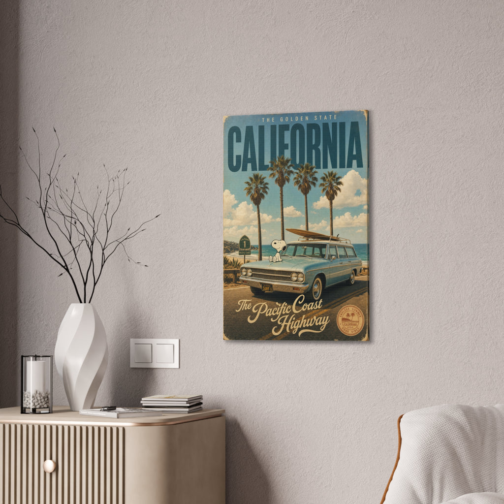 California Coast Snoopy Canvas
