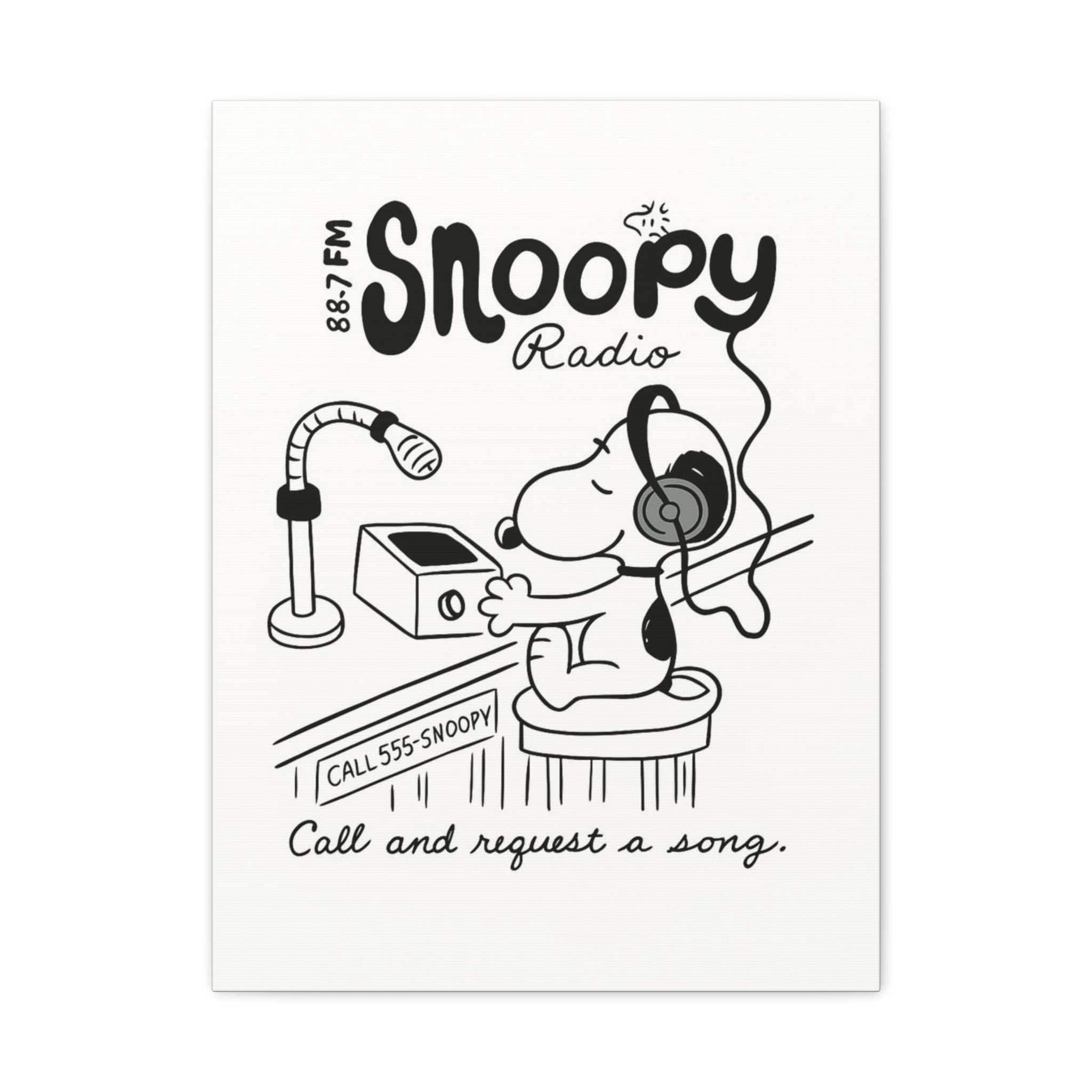 Snoopy Radio Canvas