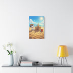 Snoopy At Beach Canvas