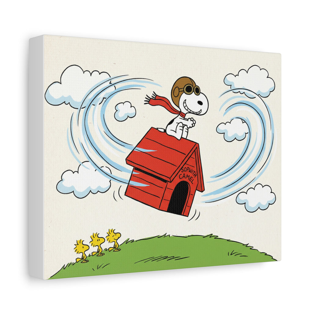 Flying Doghouse Canvas