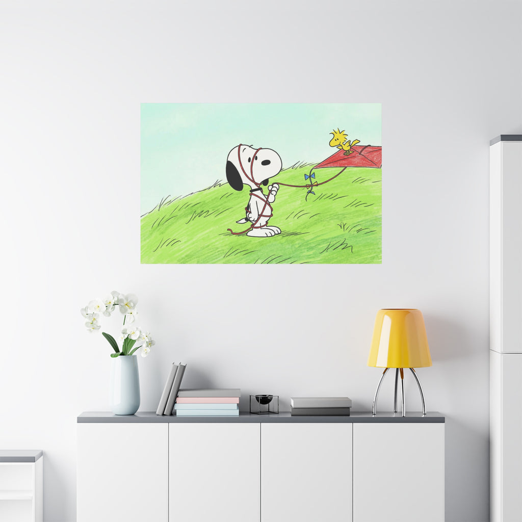 Snoopy Flying Kite Canvas