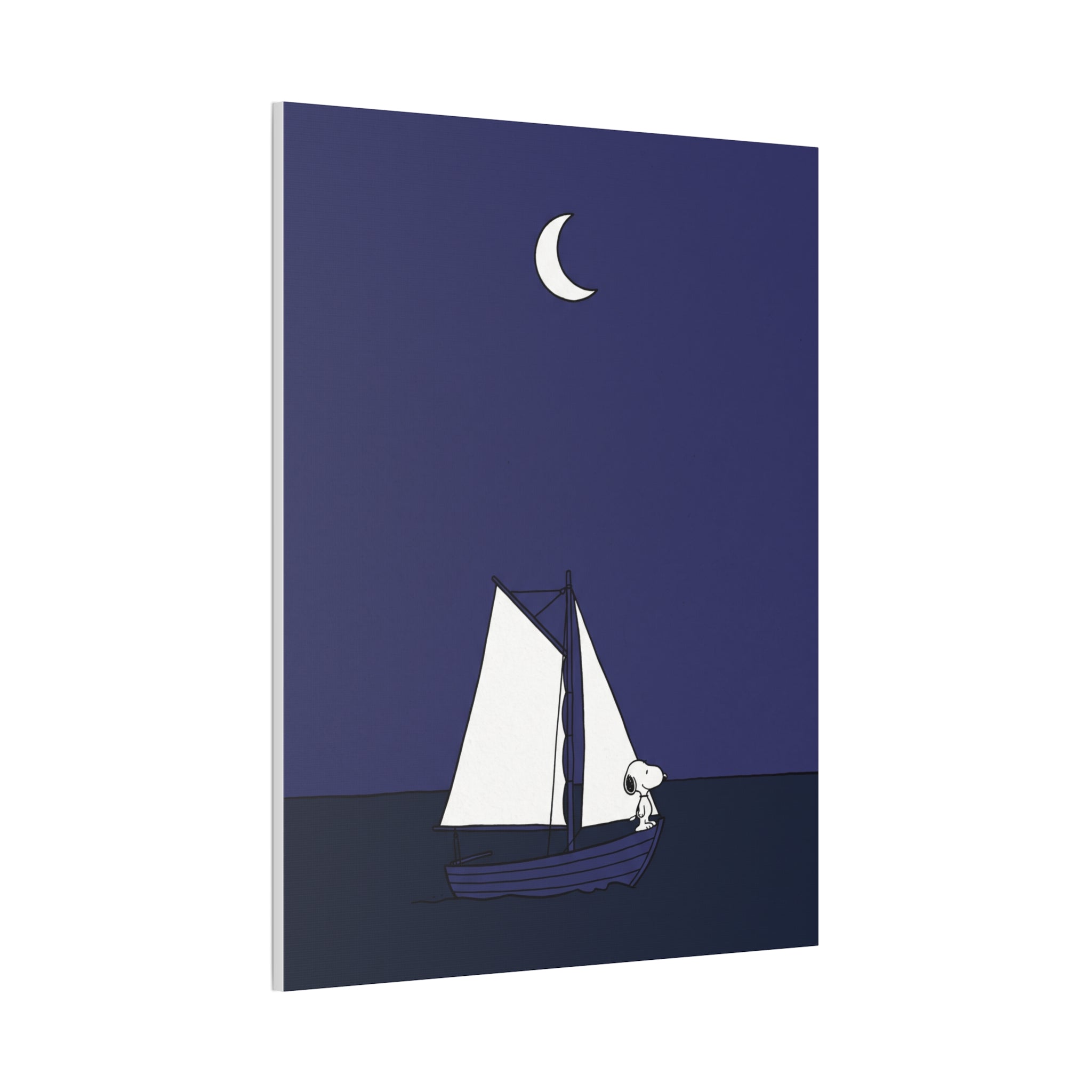 Sailboat Night Scene Canvas