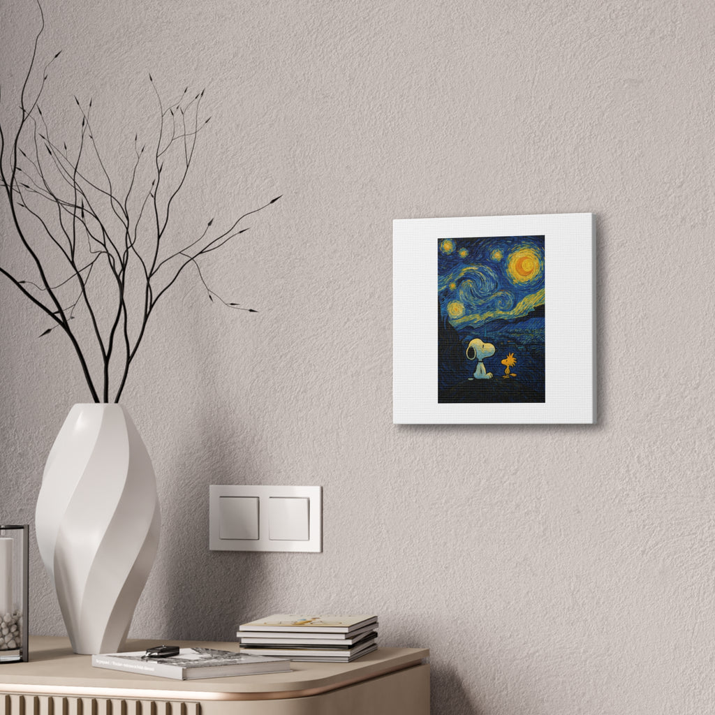 Snoopy Paris Autumn Canvas