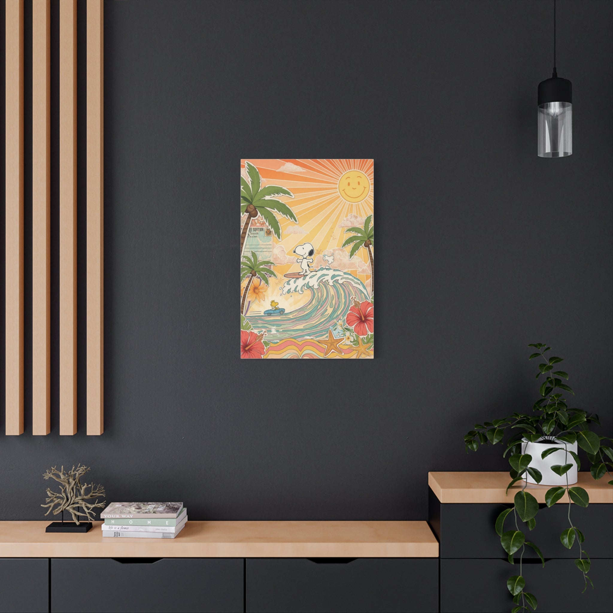 Retro Snoopy Surf Canvas