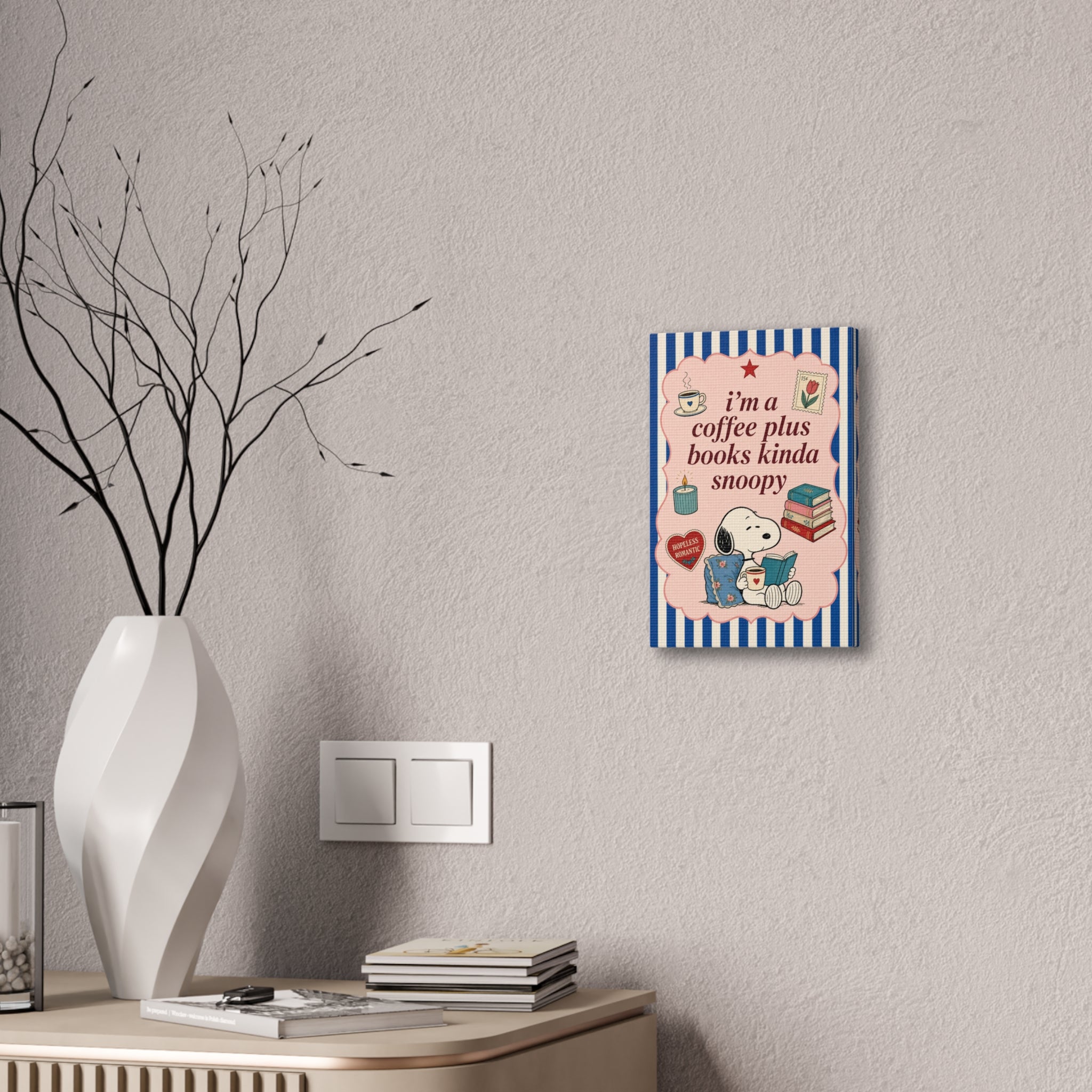 Coffee Plus Books Canvas