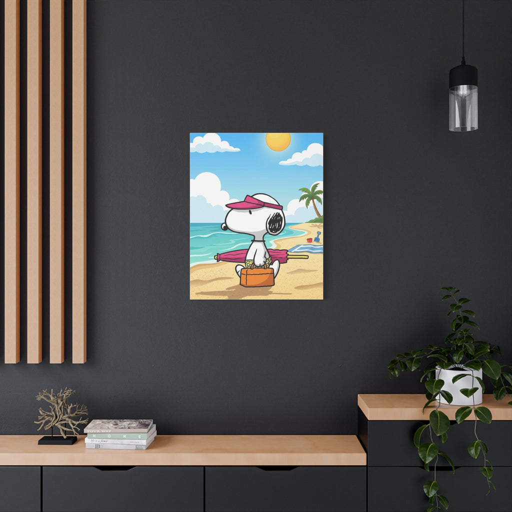 Snoopy Beach Day Canvas