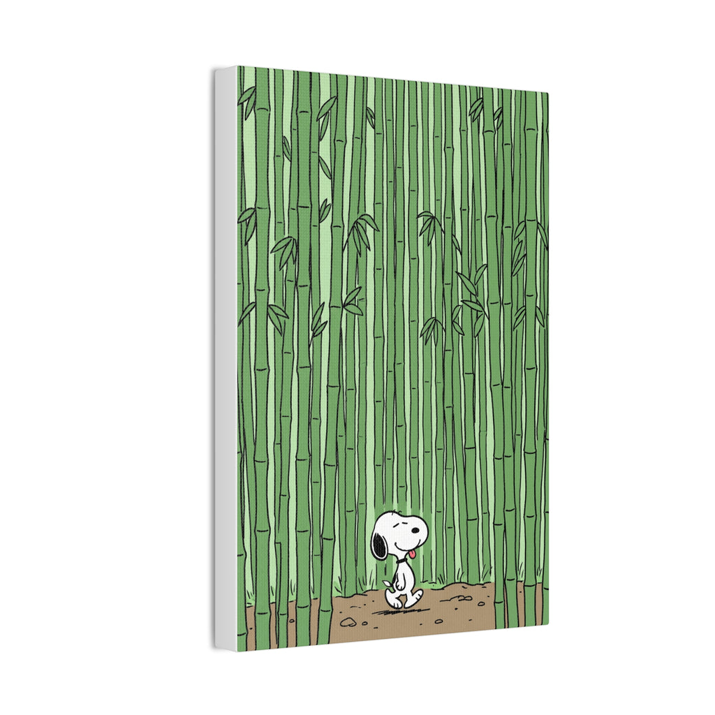Snoopy in Bamboo Forest Canvas