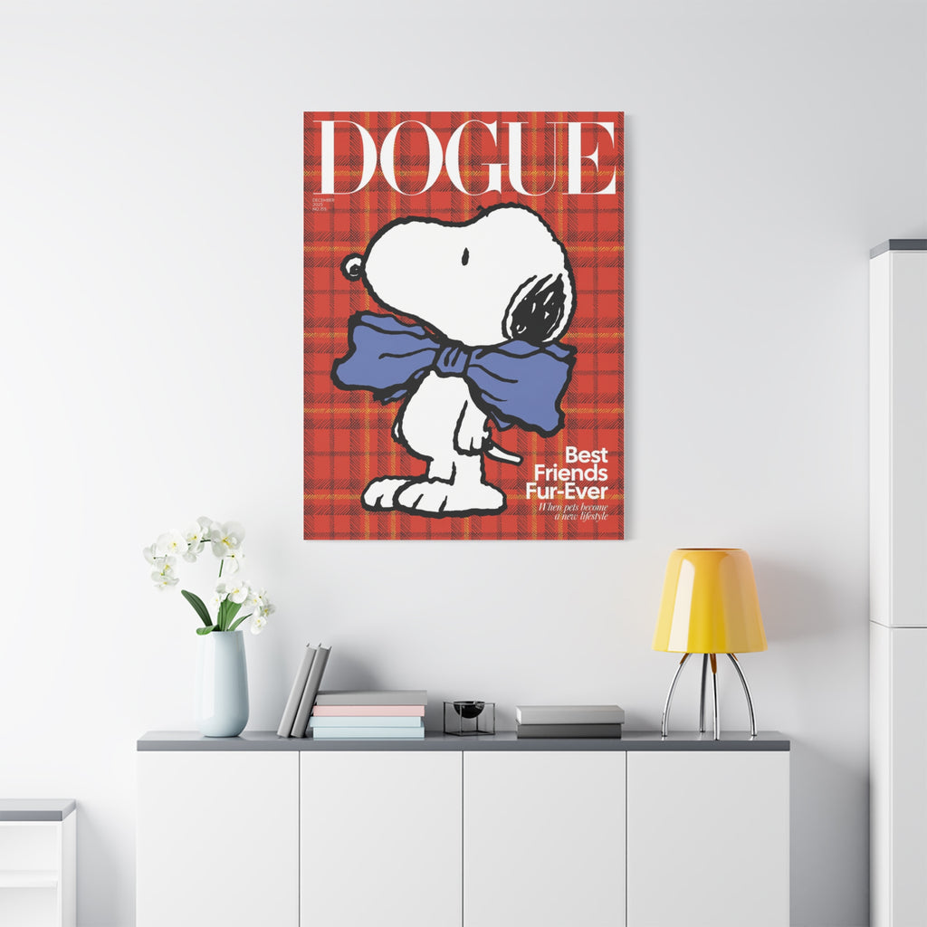 Snoopy Dogue Plaid Canvas