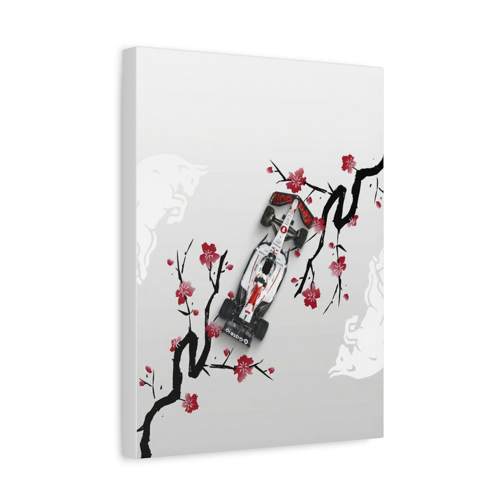 Racing Car Blossom Canvas