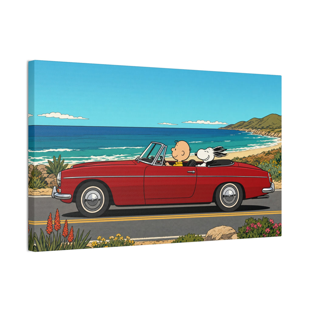 Snoopy Red Convertible Canvas
