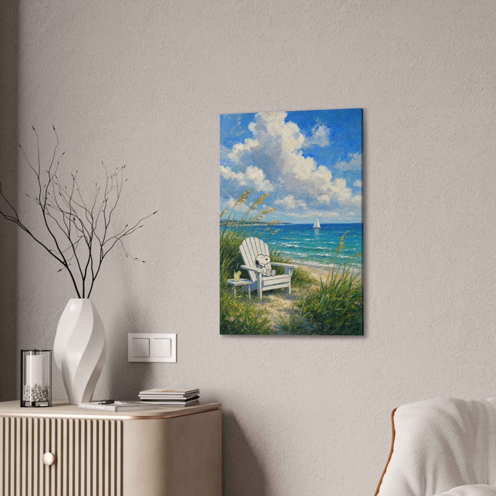 Teddy Bear Beach Canvas