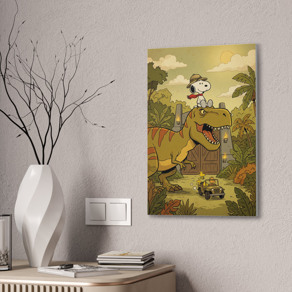 Snoopy Dino Adventure Canvas