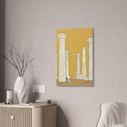 Snoopy among Ancient Columns Canvas