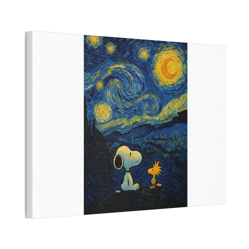 Snoopy Paris Autumn Canvas