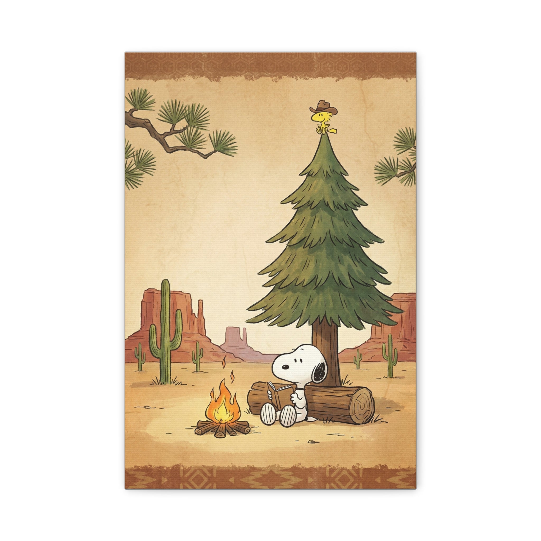 Snoopy Campfire Canvas