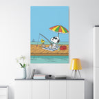 Fishing By Pier Canvas