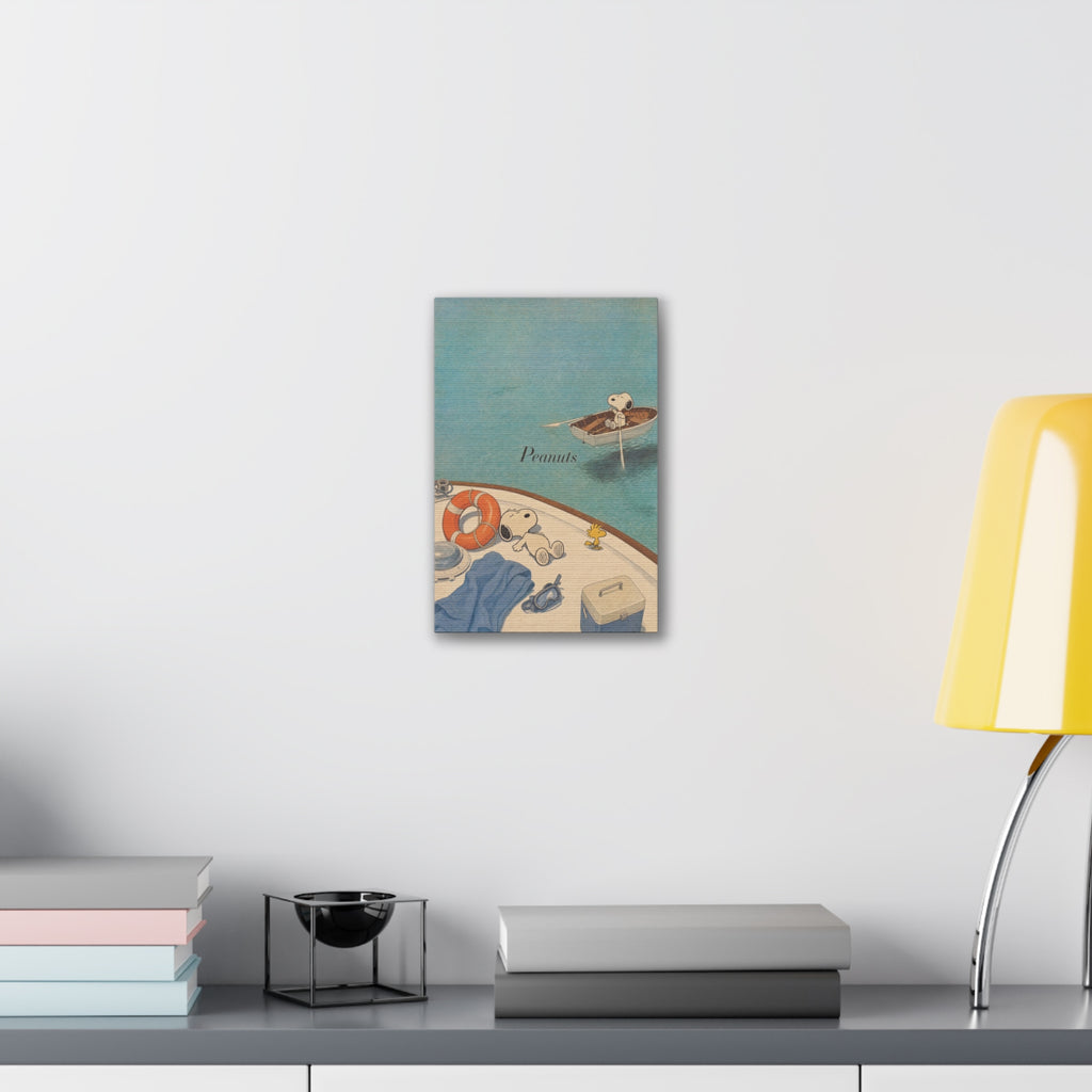 Snoopy Boat Scene Canvas