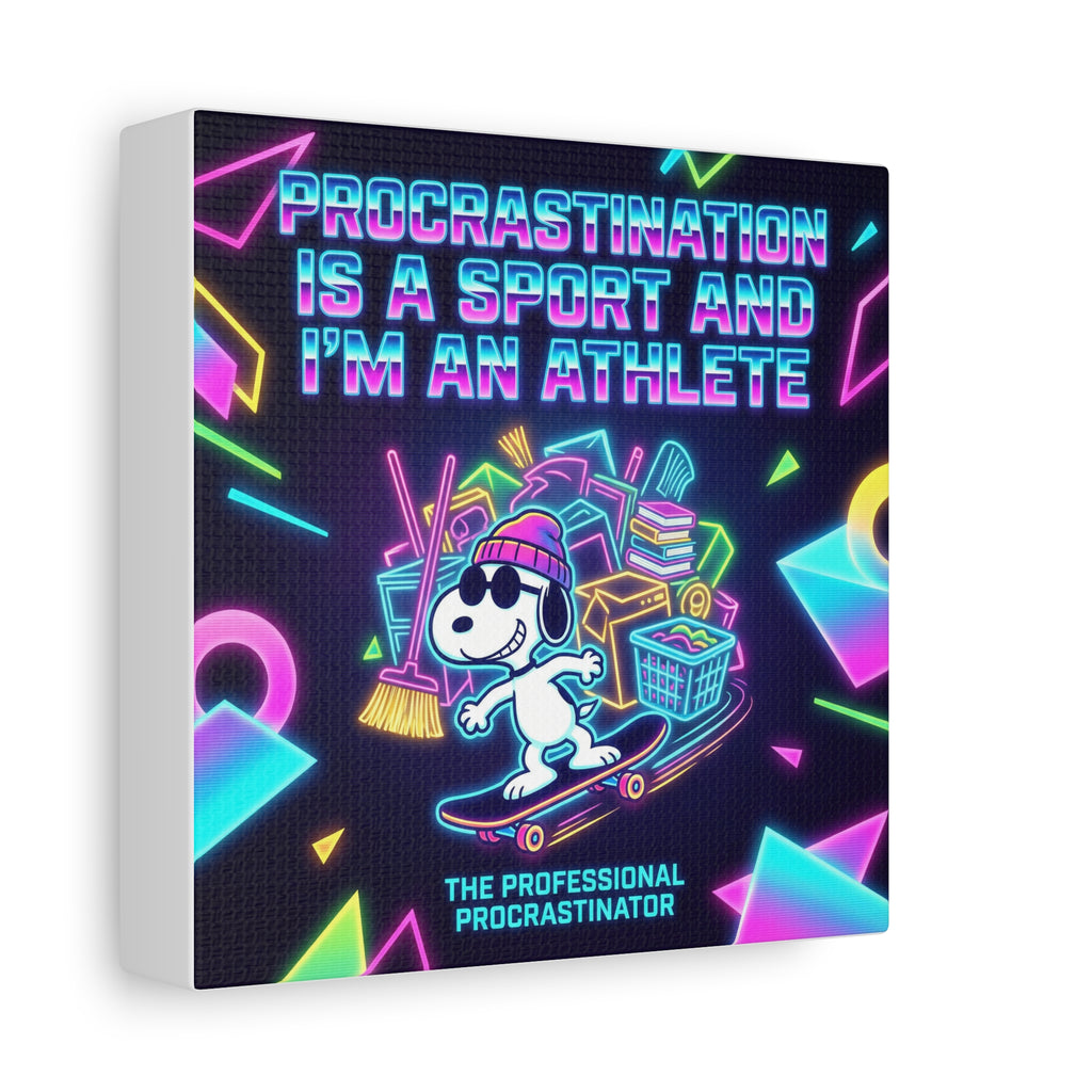 Procrastination Sport Snoopy Canvas