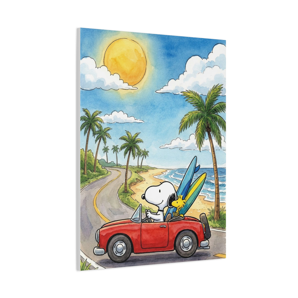 Surf Dog Road Trip Canvas