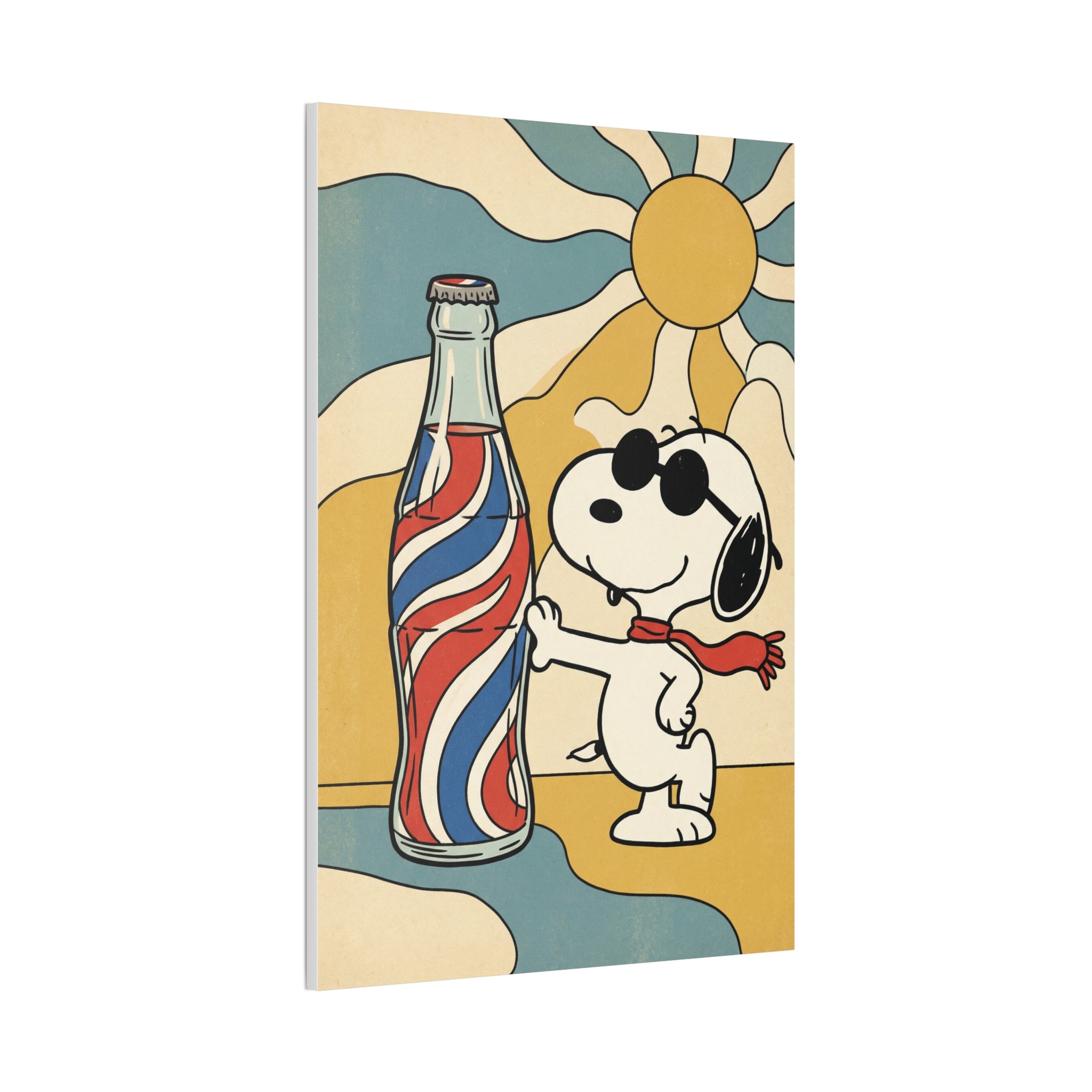Retro Snoopy Soda Bottle Canvas