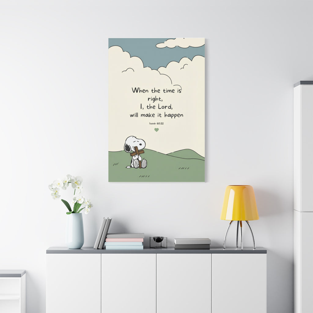 Isaiah 60:22 Snoopy Canvas