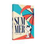 Retro Umbrella Beach Canvas