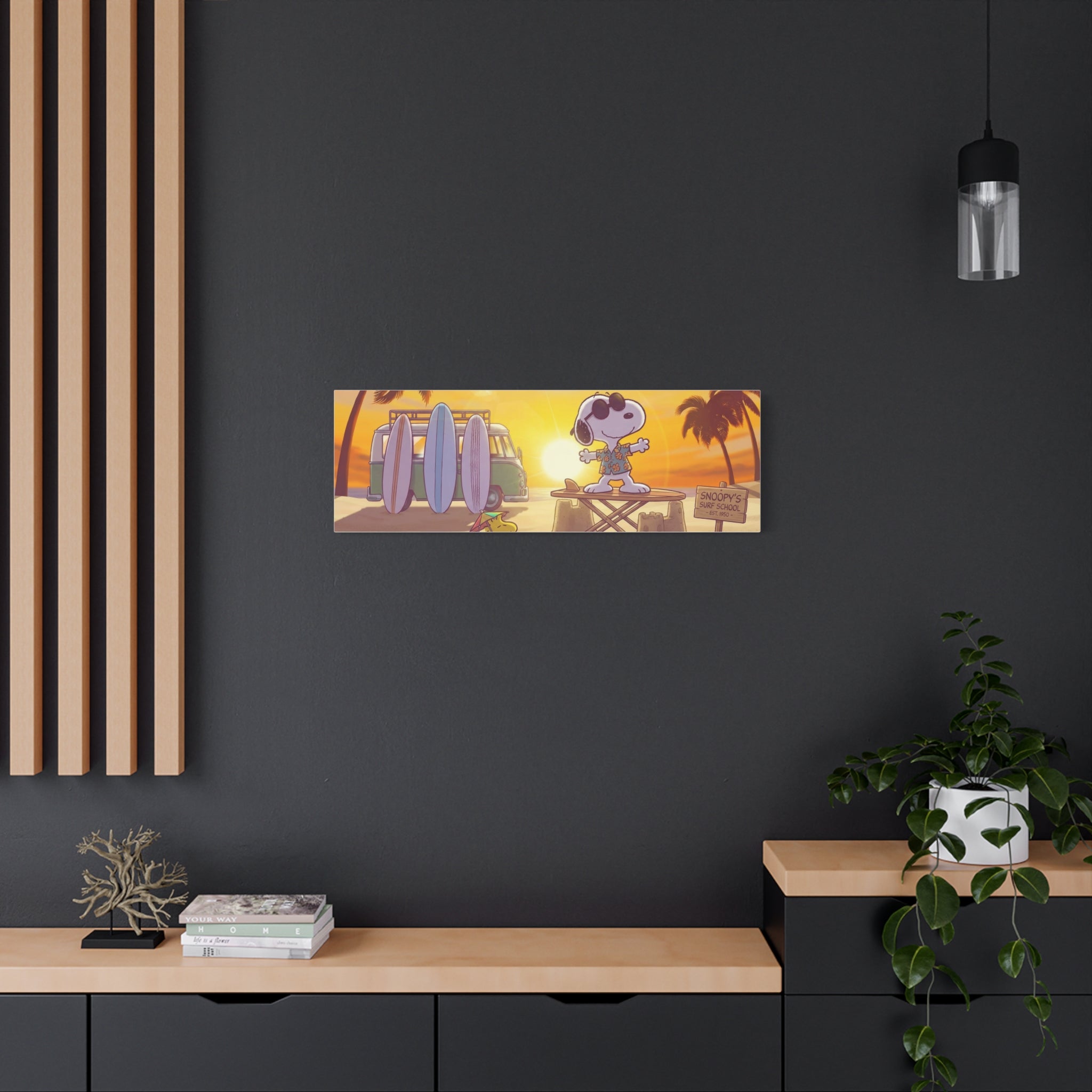 Surfing Snoopy Matte Canvas