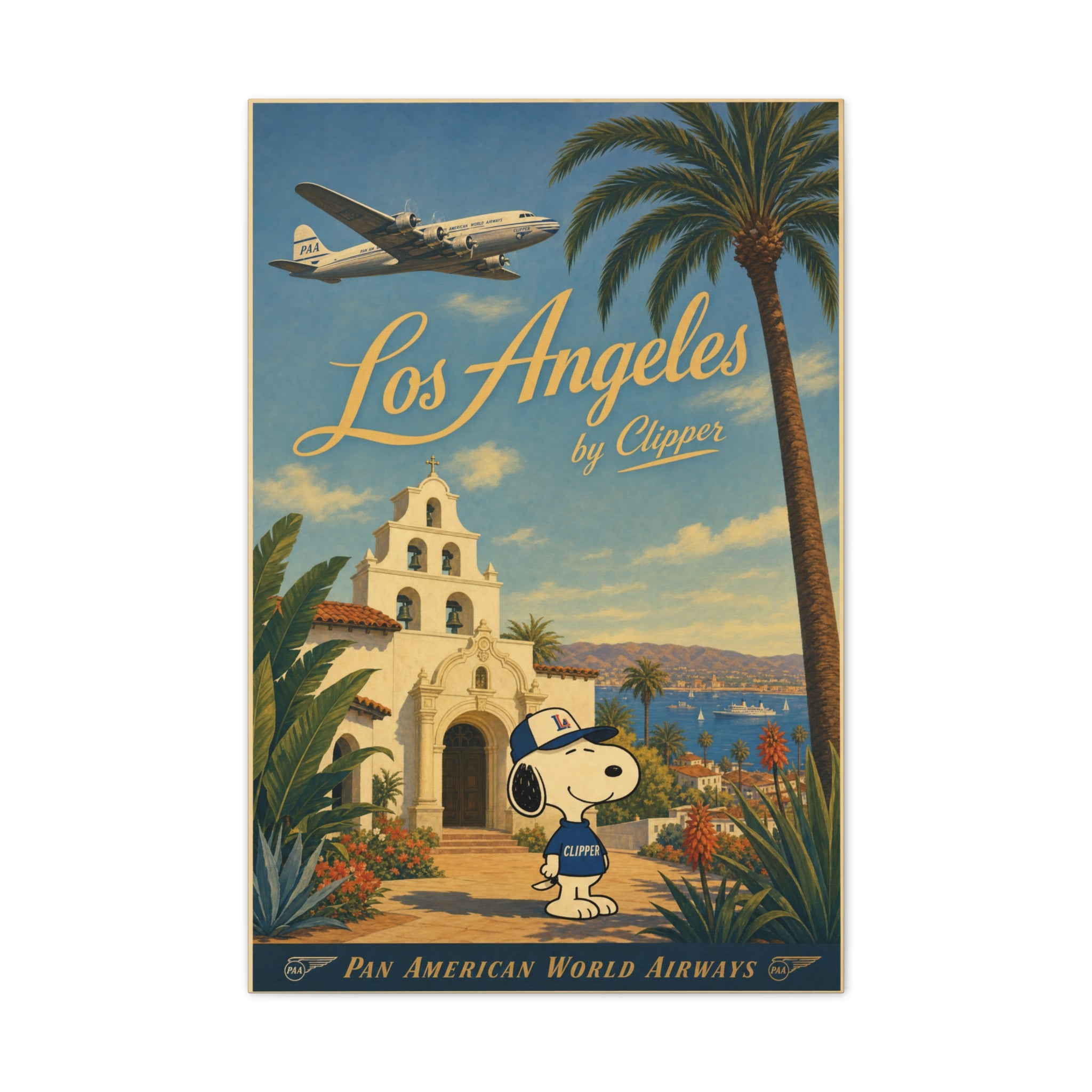 Los Angeles Snoopy Canvas