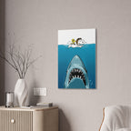 Snoopy Shark Surf Canvas