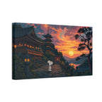 Snoopy at Japanese Temple Canvas