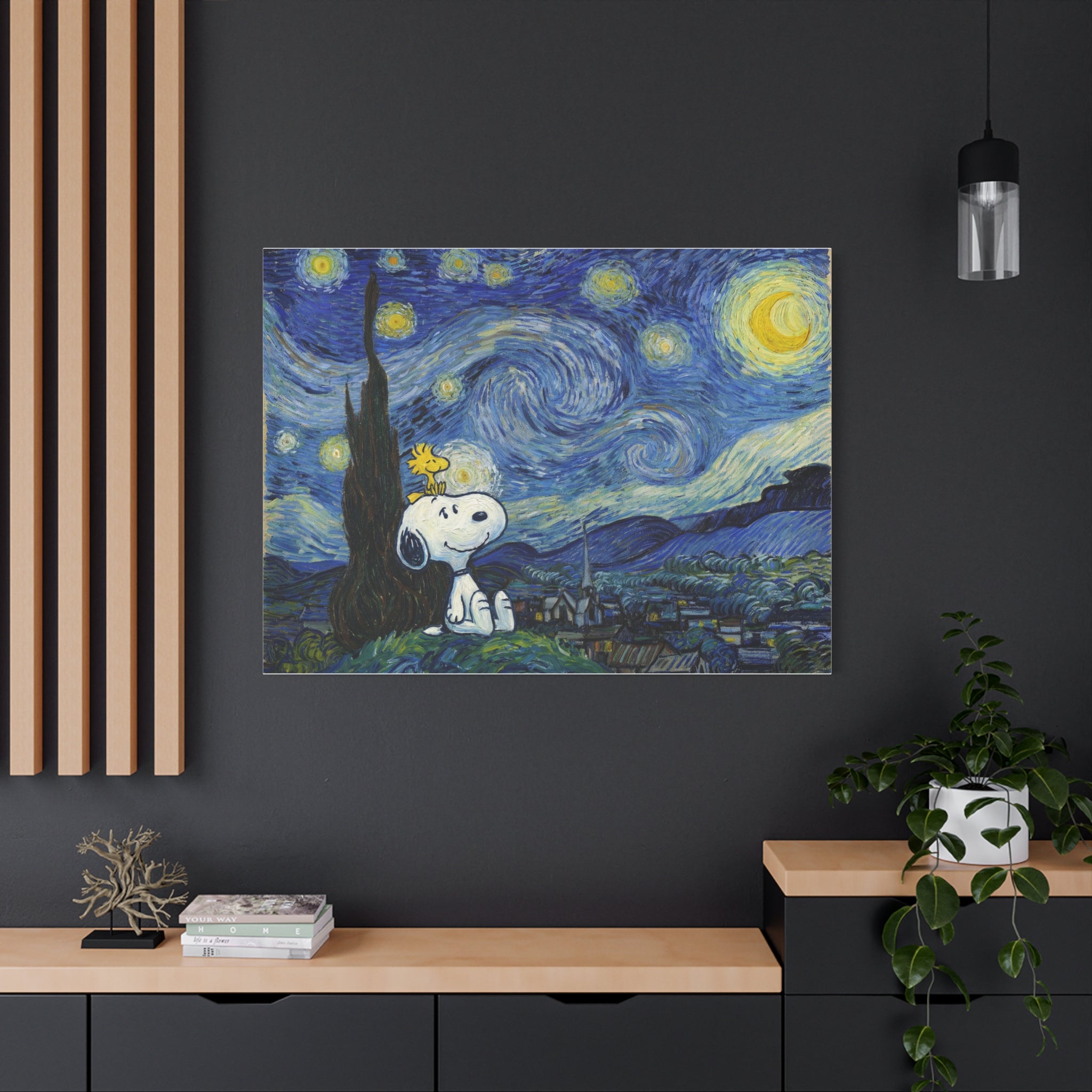 Snoopy Starry Sky Canvas