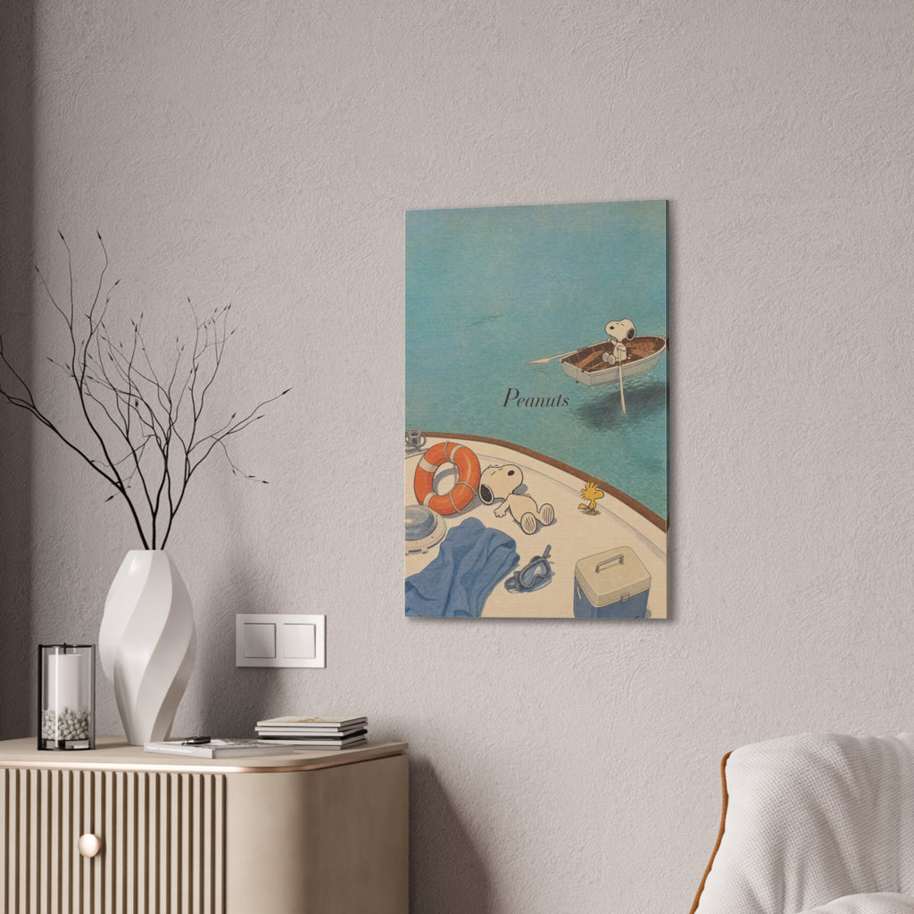 Snoopy Boat Scene Canvas