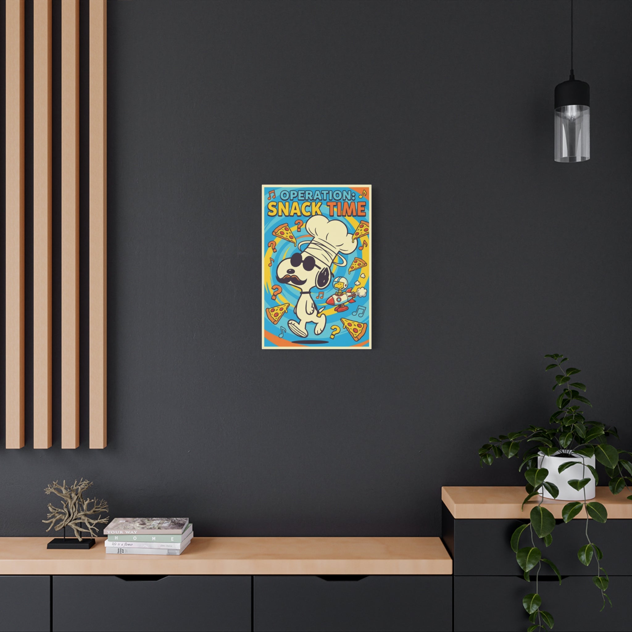 Snack Time Pizza Canvas