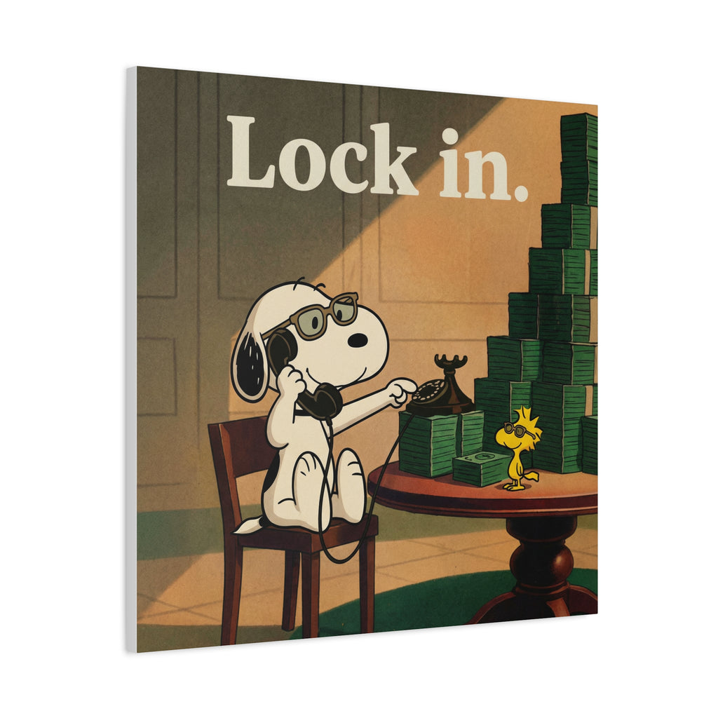 Lock In Snoopy Canvas