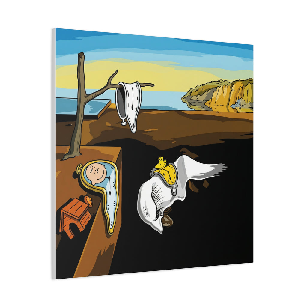 Melting Clocks Snoopy Canvas