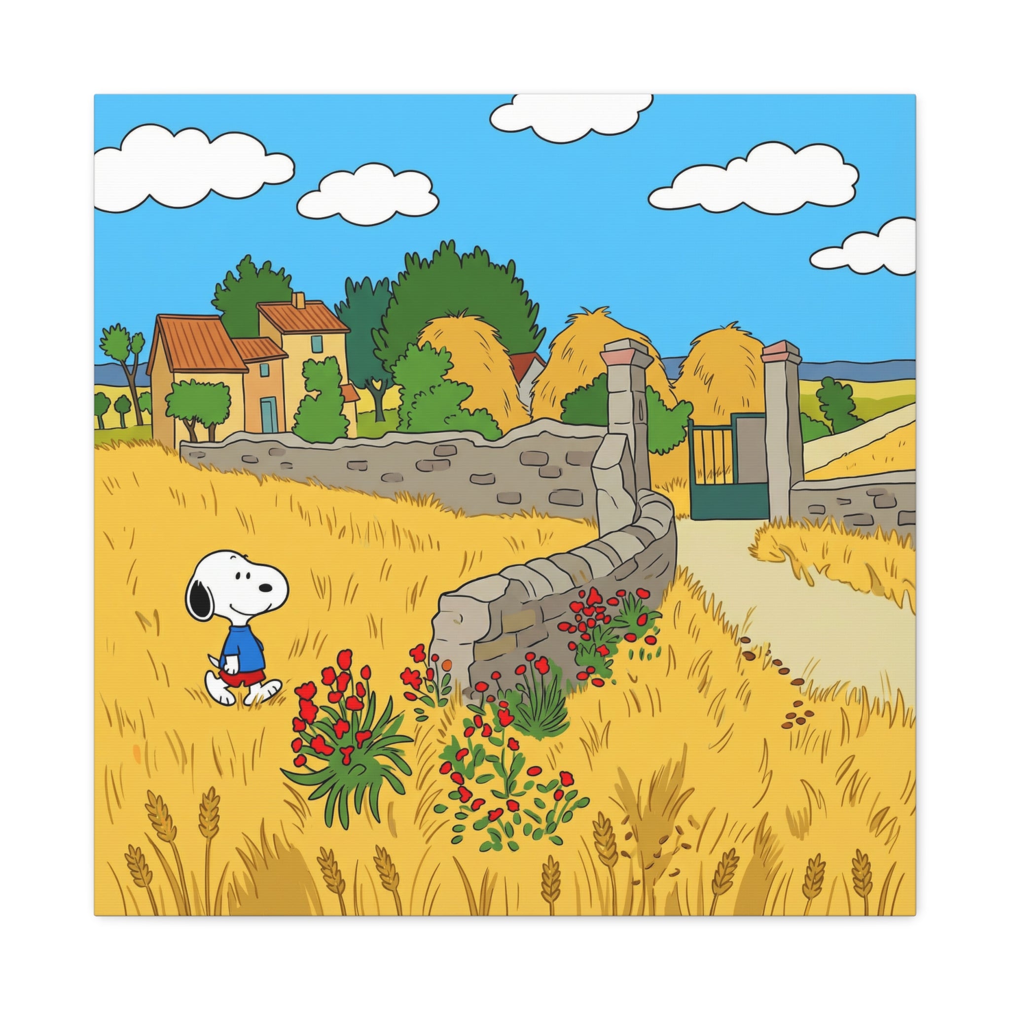 Snoopy Wheat Field Canvas