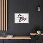 Biker Dog Matte Canvas
