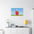 Snoopy on Red Doghouse Canvas